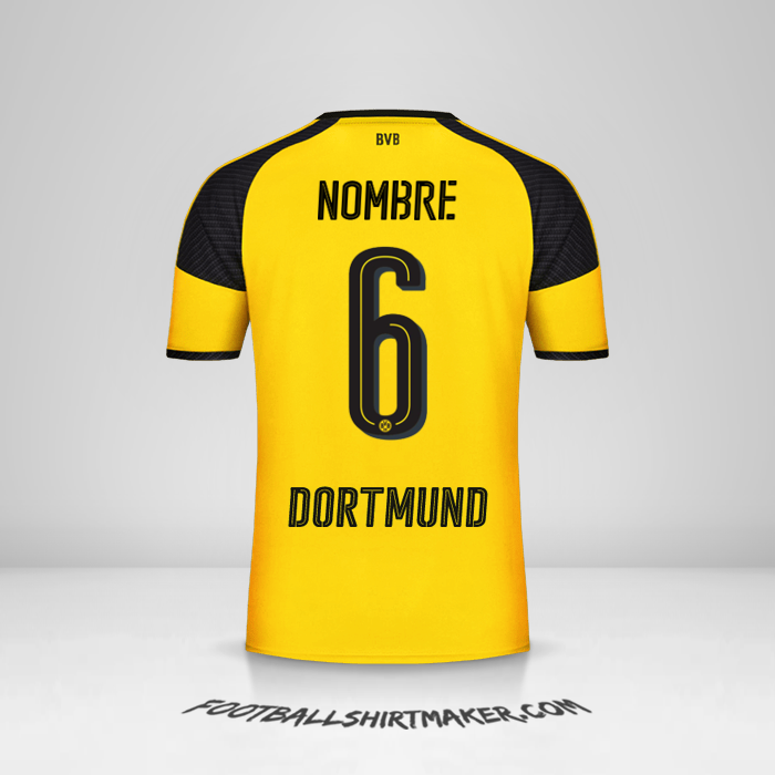 Camiseta Borussia Dortmund Cup 2016/17 -  nombre - 6
