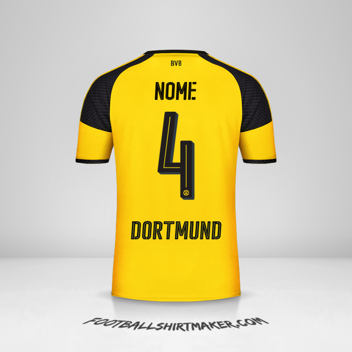 Camisa Borussia Dortmund Cup 2016/17 -  nome - 4