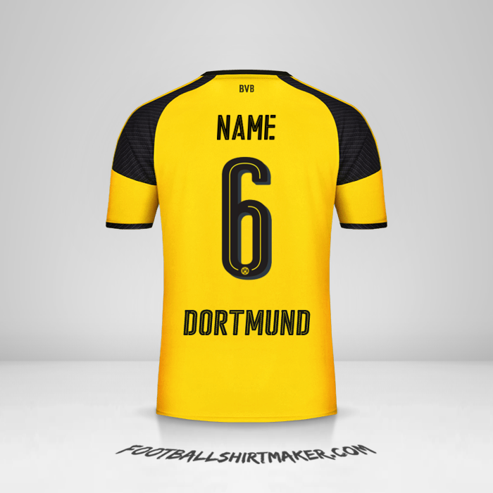 Trikot Borussia Dortmund Cup 2016/17 -  name - 6