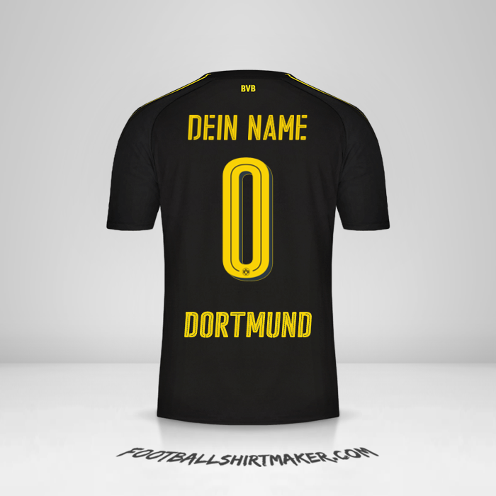 Trikot Borussia Dortmund 2016/17 II -  dein name - 0