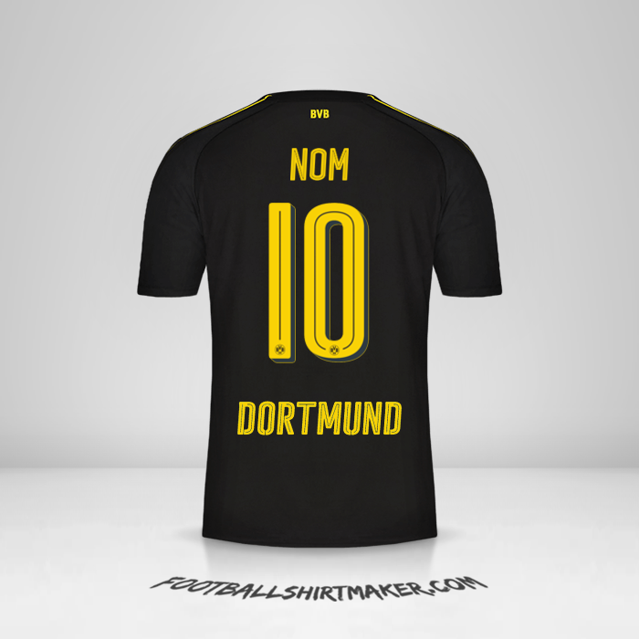 Maillot Borussia Dortmund 2016/17 Extérieur -  nom - 10