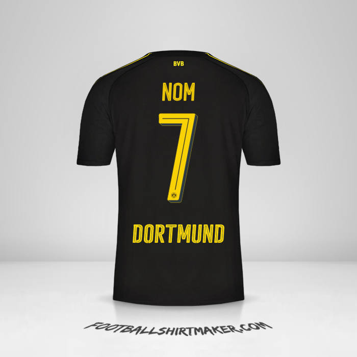 Maillot Borussia Dortmund 2016/17 Extérieur -  nom - 7