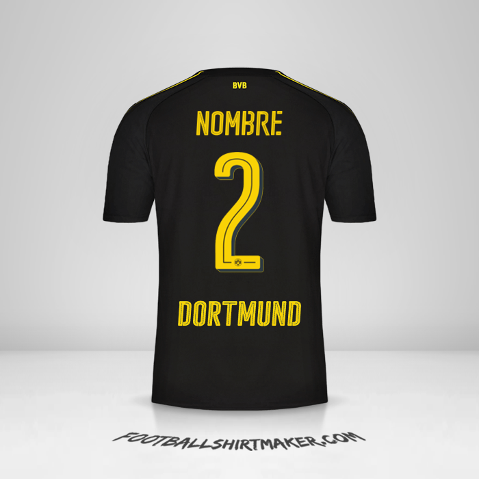 Camiseta Borussia Dortmund 2016/17 Visita -  nombre - 2