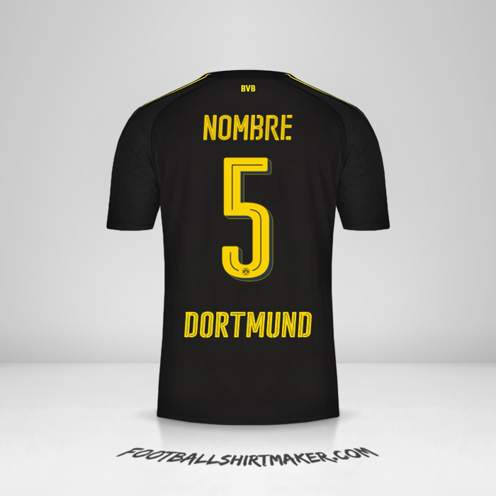 Camiseta Borussia Dortmund 2016/17 Visita -  nombre - 5
