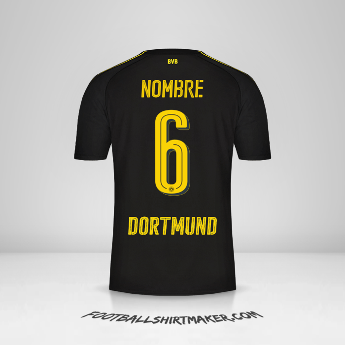 Camiseta Borussia Dortmund 2016/17 Visita -  nombre - 6