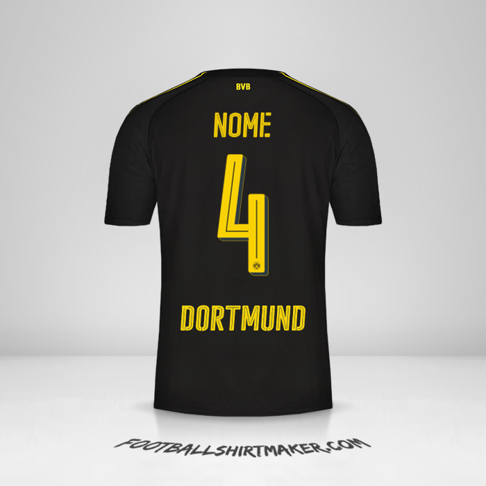 Camisa Borussia Dortmund 2016/17 Alternativa -  nome - 4