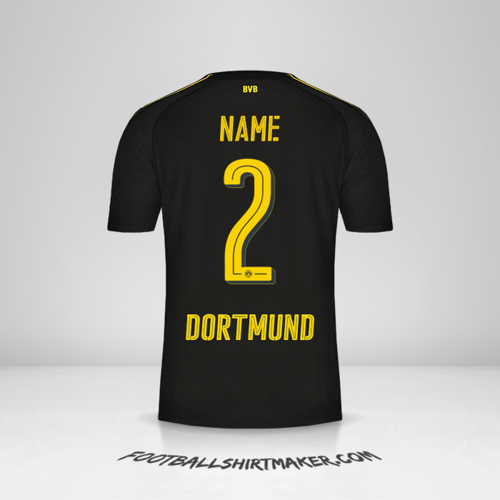 Trikot Borussia Dortmund 2016/17 Auswärts -  name - 2