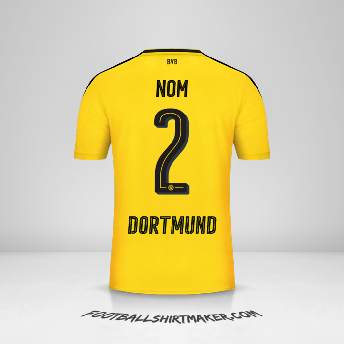 Maillot Borussia Dortmund 2016/17 -  nom - 2