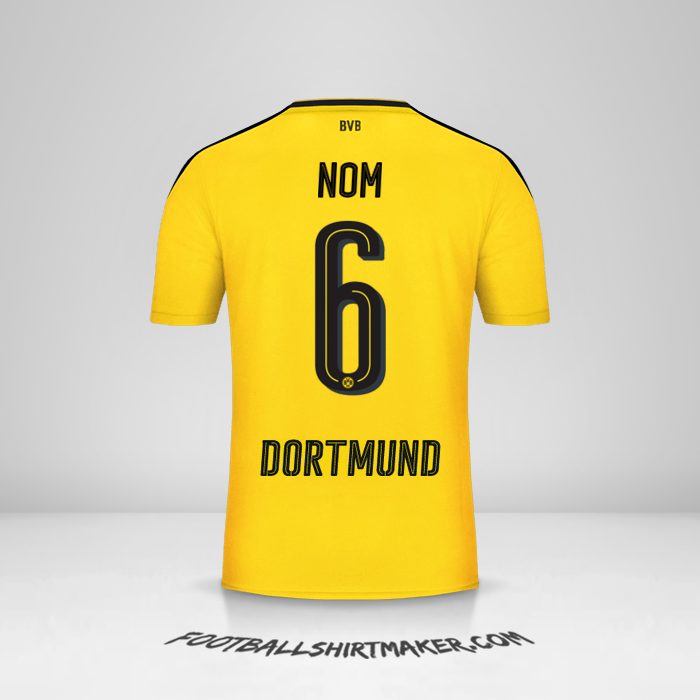 Maillot Borussia Dortmund 2016/17 -  nom - 6
