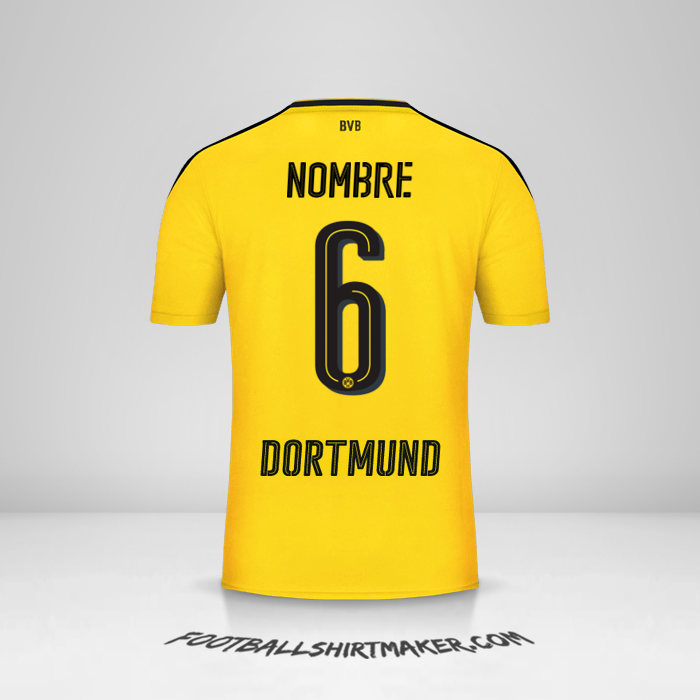 Jersey Borussia Dortmund 2016/17 -  nombre - 6