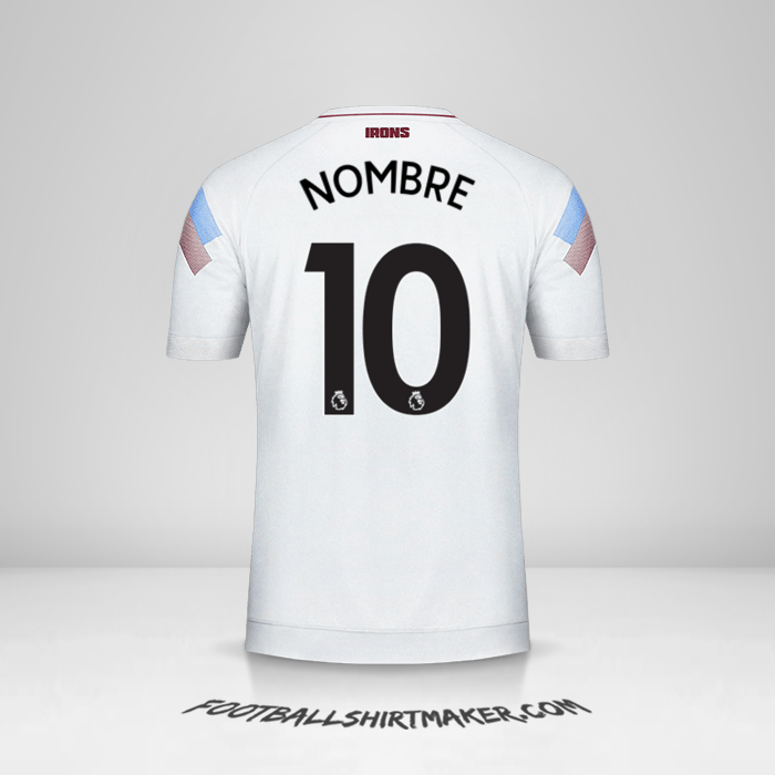 Jersey West Ham United FC 2018/19 Tercera -  nombre - 10