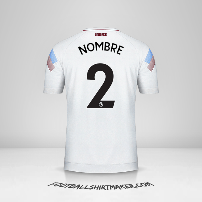 Jersey West Ham United FC 2018/19 Tercera -  nombre - 2