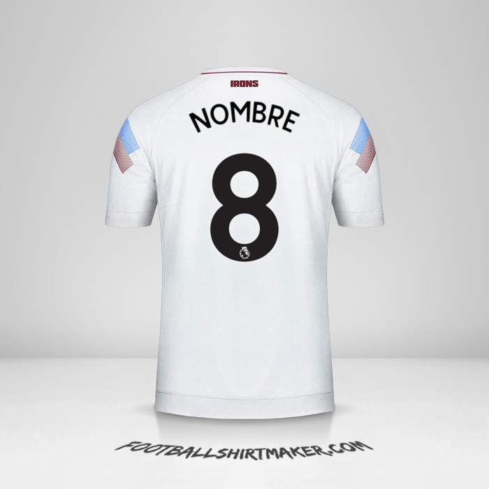 Jersey West Ham United FC 2018/19 Tercera -  nombre - 8