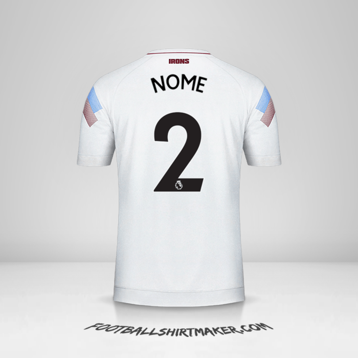 Maglia West Ham United FC 2018/19 Terza -  nome - 2