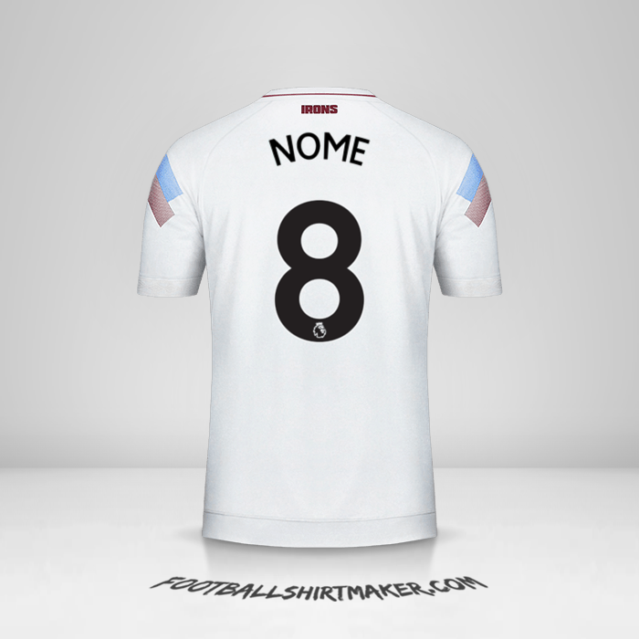 Camisa West Ham United FC 2018/19 Terceira -  nome - 8