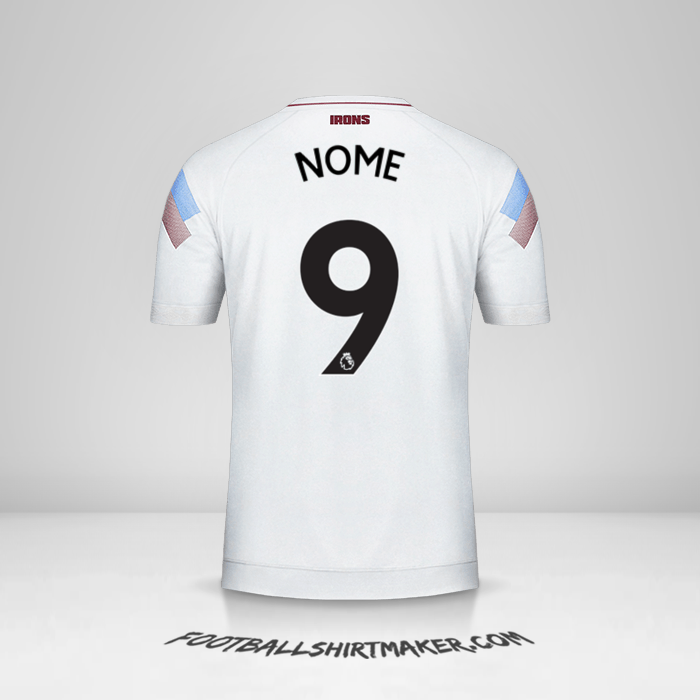 Maglia West Ham United FC 2018/19 Terza -  nome - 9