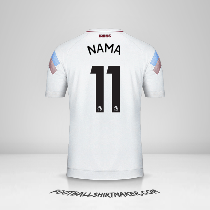 Jersey West Ham United FC 2018/19 Ketiga -  nama - 11