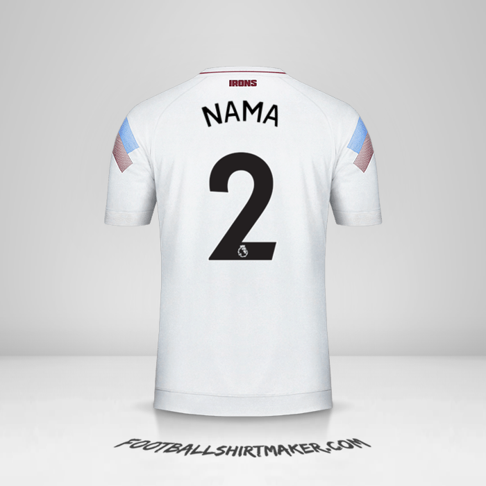 Jersey West Ham United FC 2018/19 Ketiga -  nama - 2