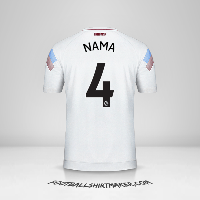 Jersey West Ham United FC 2018/19 Ketiga -  nama - 4