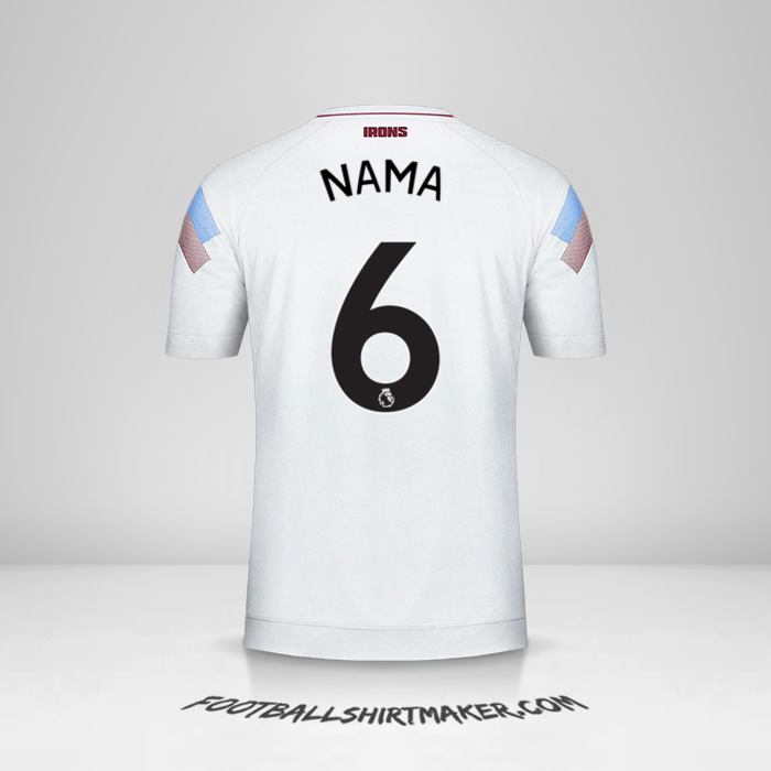 Jersey West Ham United FC 2018/19 Ketiga -  nama - 6