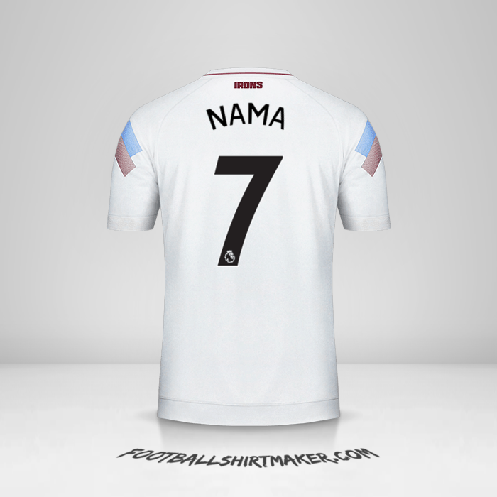 Jersey West Ham United FC 2018/19 Ketiga -  nama - 7