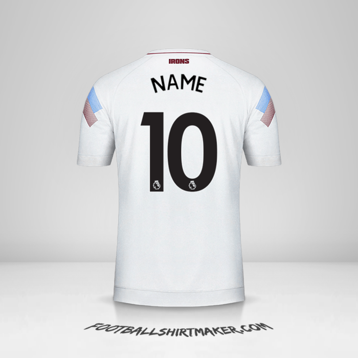 Trikot West Ham United FC 2018/19 Dritte -  name - 10