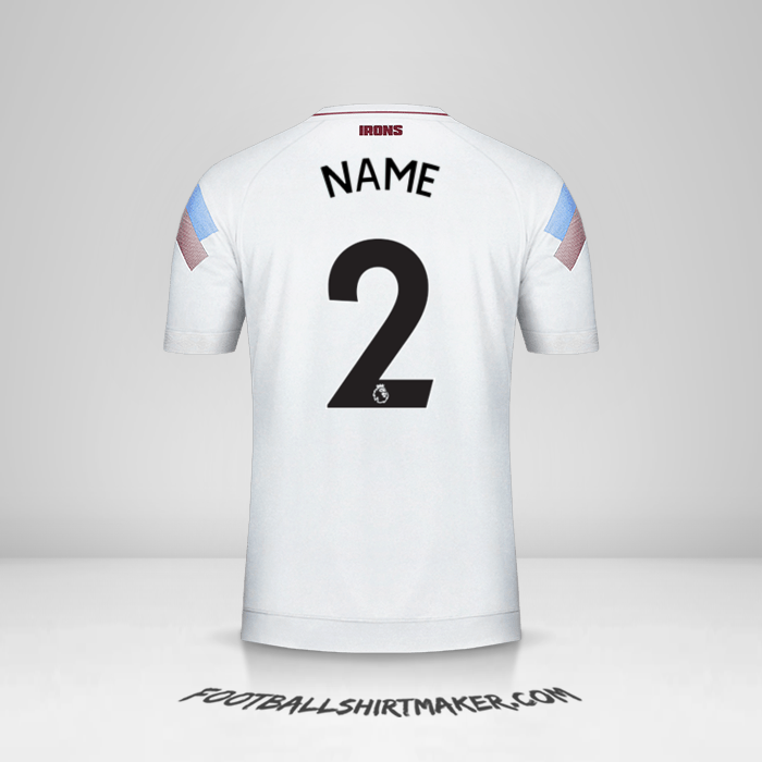 Trikot West Ham United FC 2018/19 Dritte -  name - 2