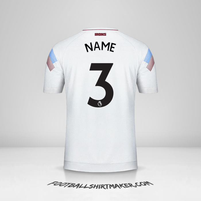 Jersey West Ham United FC 2018/19 Third -  name - 3