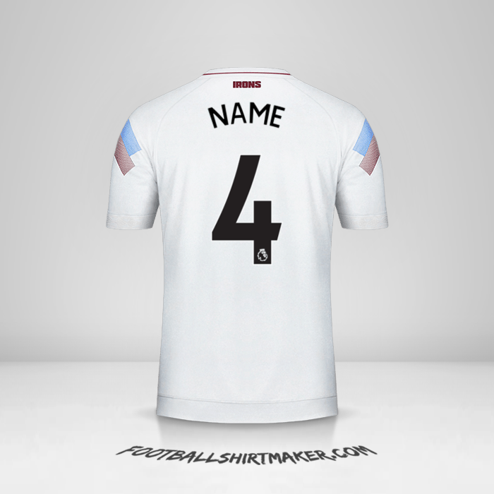 Trikot West Ham United FC 2018/19 Dritte -  name - 4