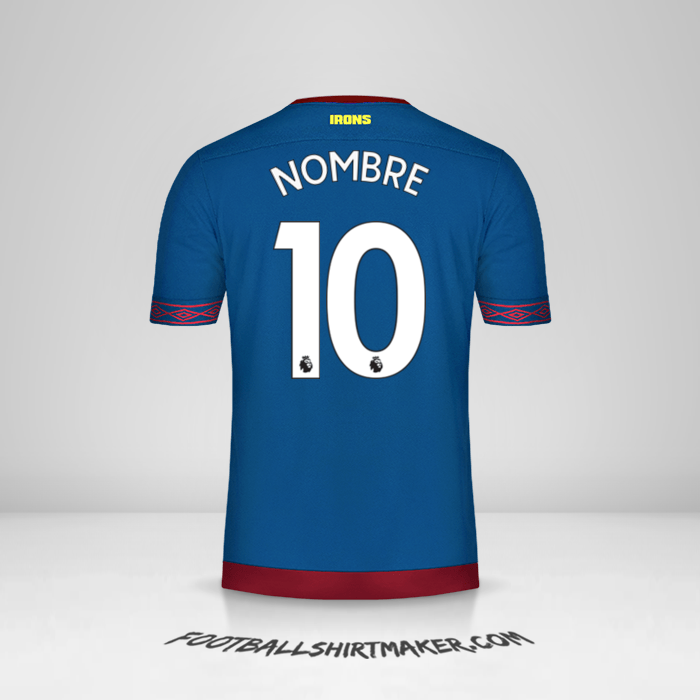 Camiseta West Ham United FC 2018/19 Visita -  nombre - 10