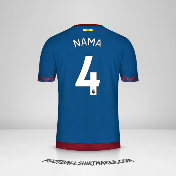 Jersey West Ham United FC 2018/19 Alternatif -  nama - 4