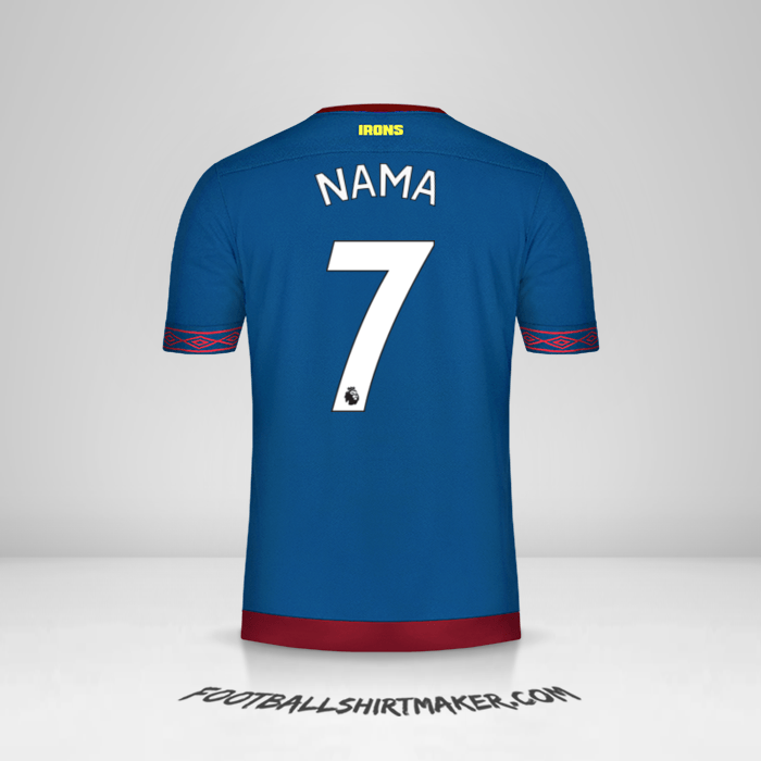 Jersey West Ham United FC 2018/19 Alternatif -  nama - 7