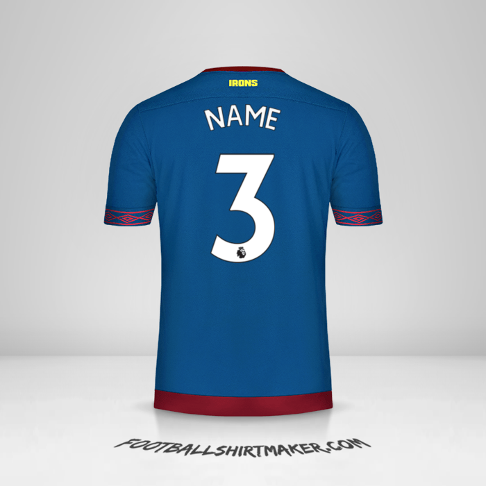 Trikot West Ham United FC 2018/19 Auswärts -  name - 3