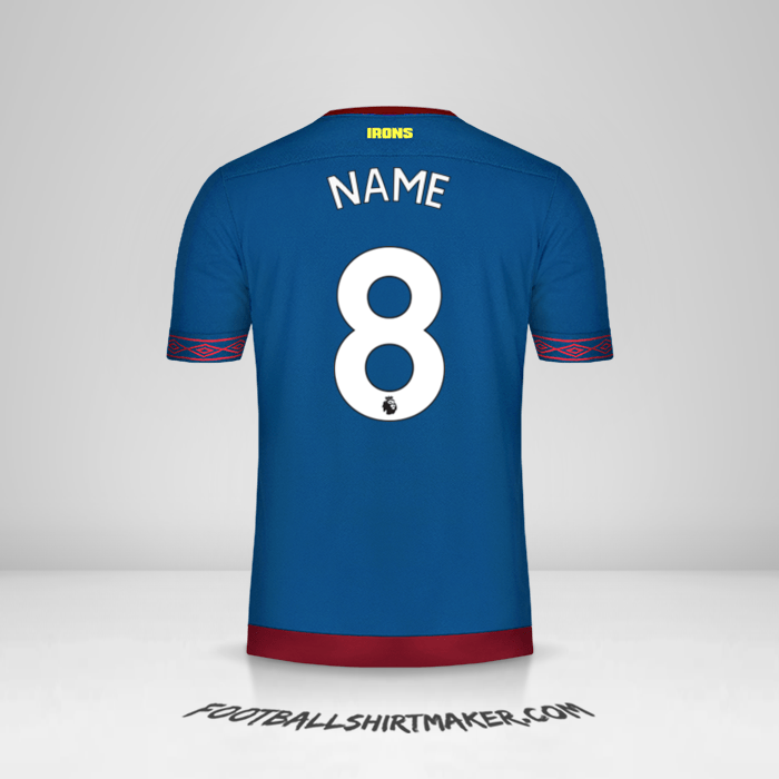 Jersey West Ham United FC 2018/19 Away -  name - 8