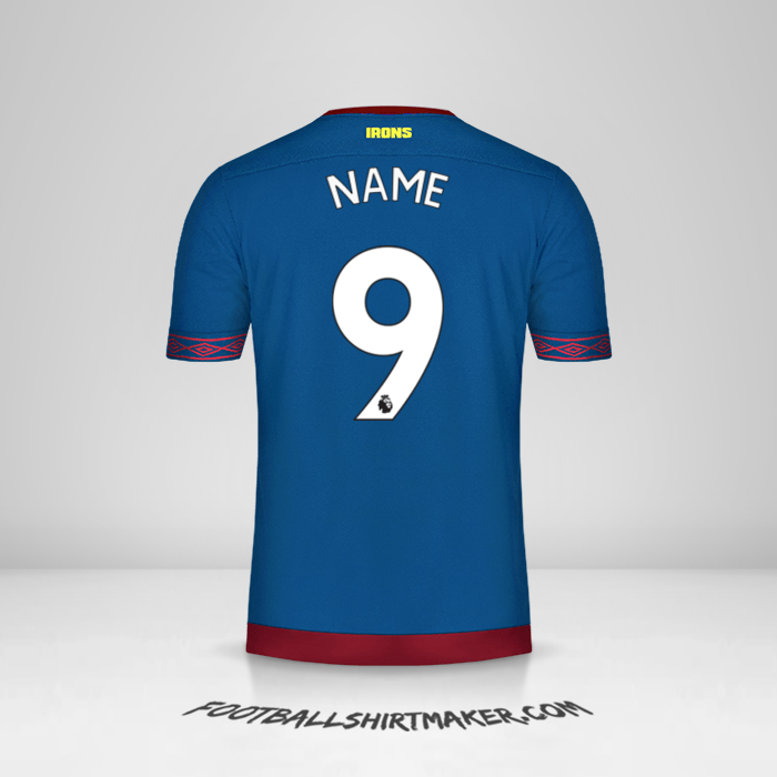 Trikot West Ham United FC 2018/19 Auswärts -  name - 9