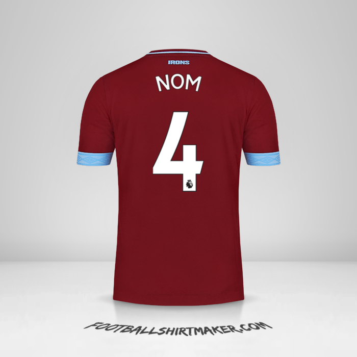 Maillot West Ham United FC 2018/19 -  nom - 4
