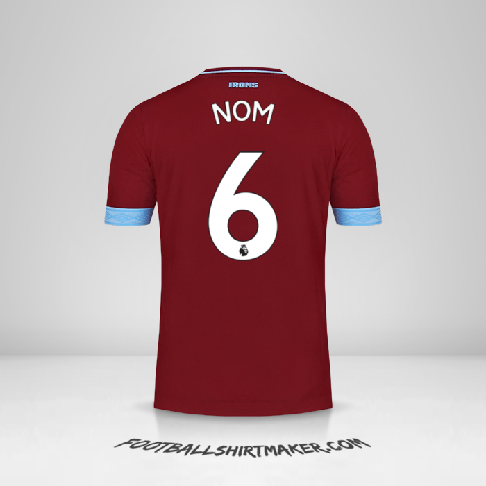 Maillot West Ham United FC 2018/19 -  nom - 6