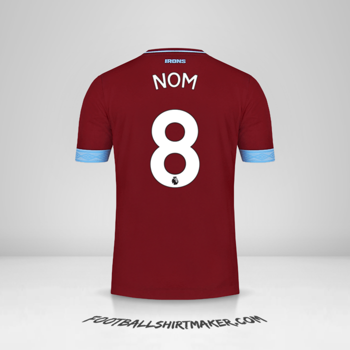 Maillot West Ham United FC 2018/19 -  nom - 8