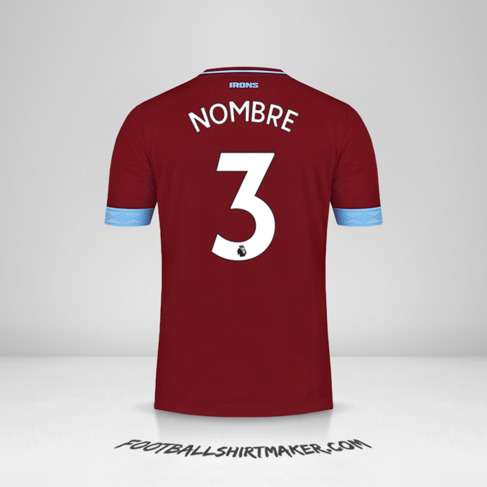 Jersey West Ham United FC 2018/19 -  nombre - 3
