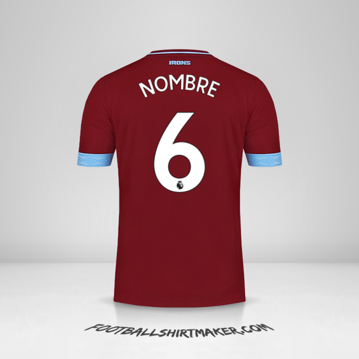 Jersey West Ham United FC 2018/19 -  nombre - 6
