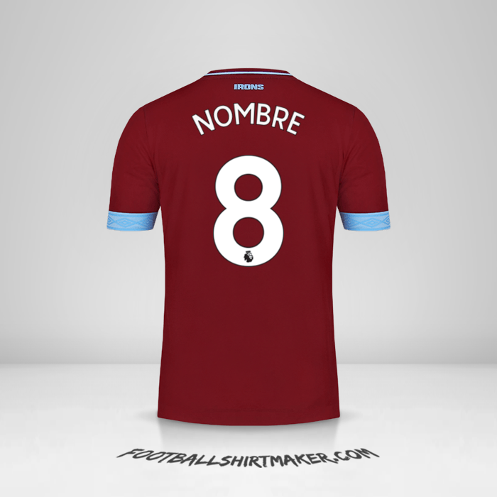 Camiseta West Ham United FC 2018/19 -  nombre - 8