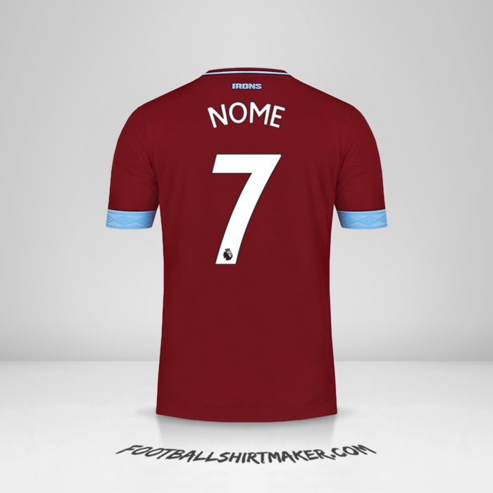 Camisa West Ham United FC 2018/19 -  nome - 7