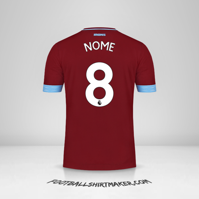 Camisa West Ham United FC 2018/19 -  nome - 8