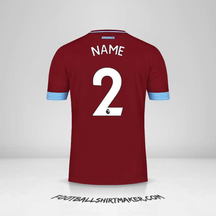 Jersey West Ham United FC 2018/19 -  name - 2