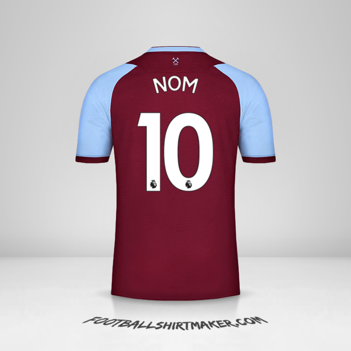 Maillot West Ham United FC 2020/21 -  nom - 10