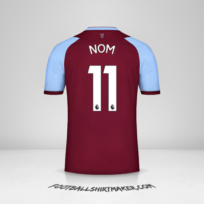 Maillot West Ham United FC 2020/21 -  nom - 11