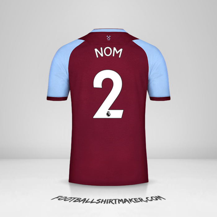 Maillot West Ham United FC 2020/21 -  nom - 2