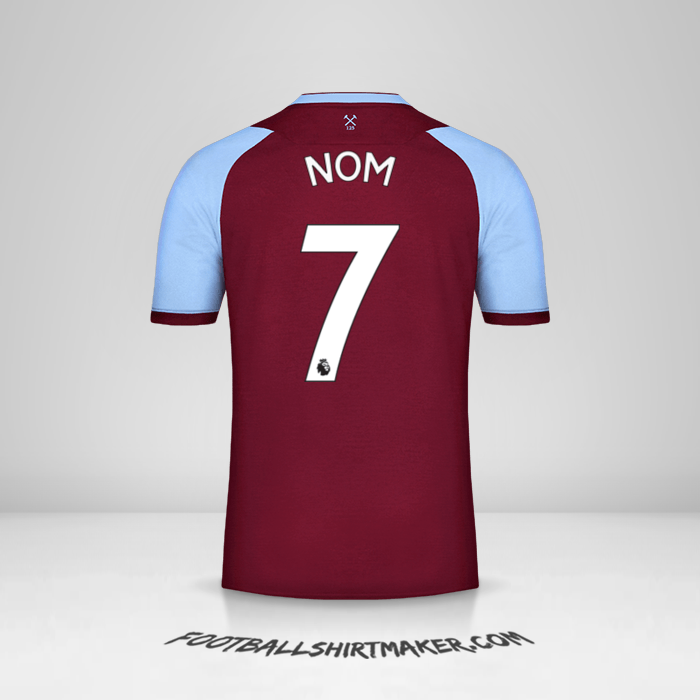 Maillot West Ham United FC 2020/21 -  nom - 7