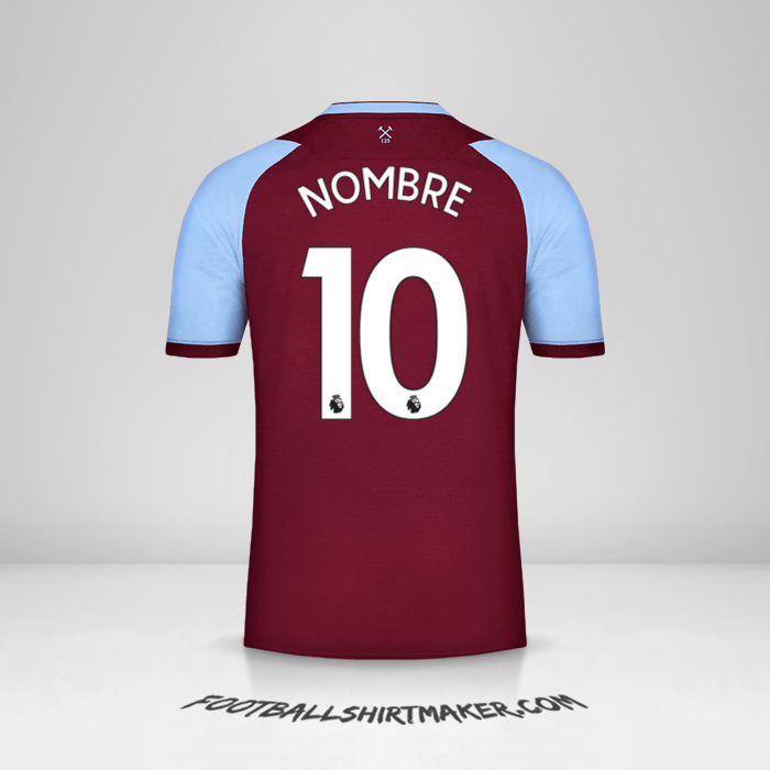 Camiseta West Ham United FC 2020/21 -  nombre - 10
