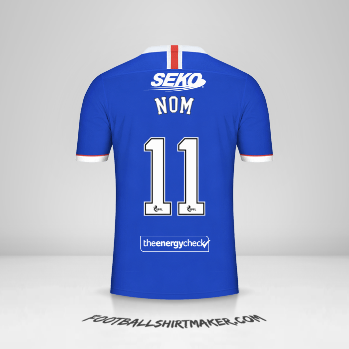 Maillot Rangers FC 2020/21 -  nom - 11
